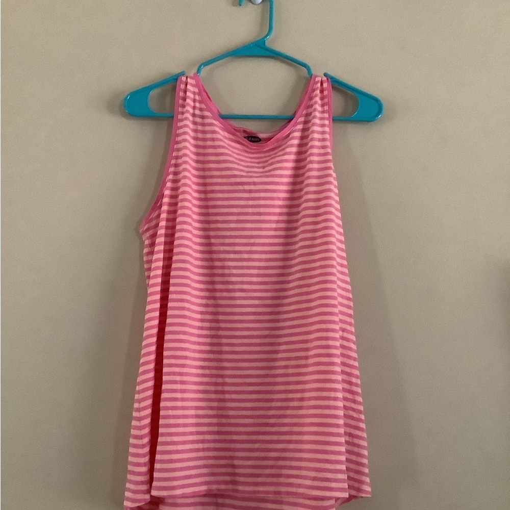 Striped Pink Flowy Tank